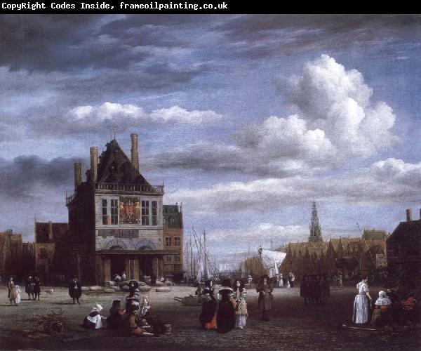 Jacob van Ruisdael The Dam with the weigh house at Amsterdam